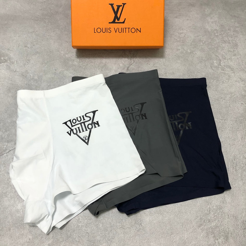 Louis Vuitton Visible All-Over Pattern And Logo Details Men's Boxer Briefs - 4-Piece Box