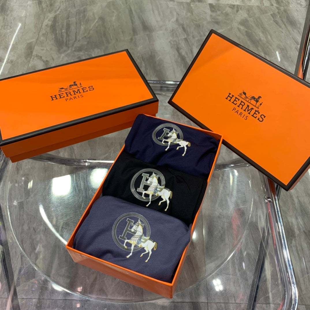 Hermes Horse Graphics Men's Boxer Briefs - 3-Piece Box