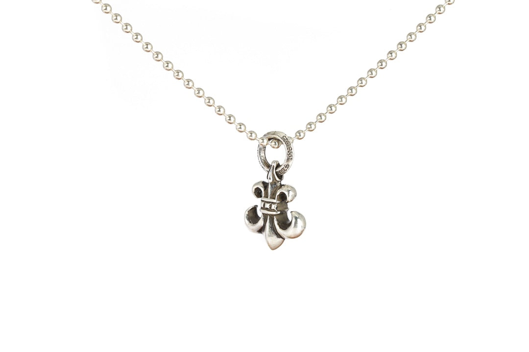 Fleur-de-Lis Pendant in Metal-Tone detail view