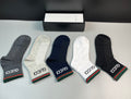 Gucci Web-Stripe Details Crew Socks - 5-Pair Set