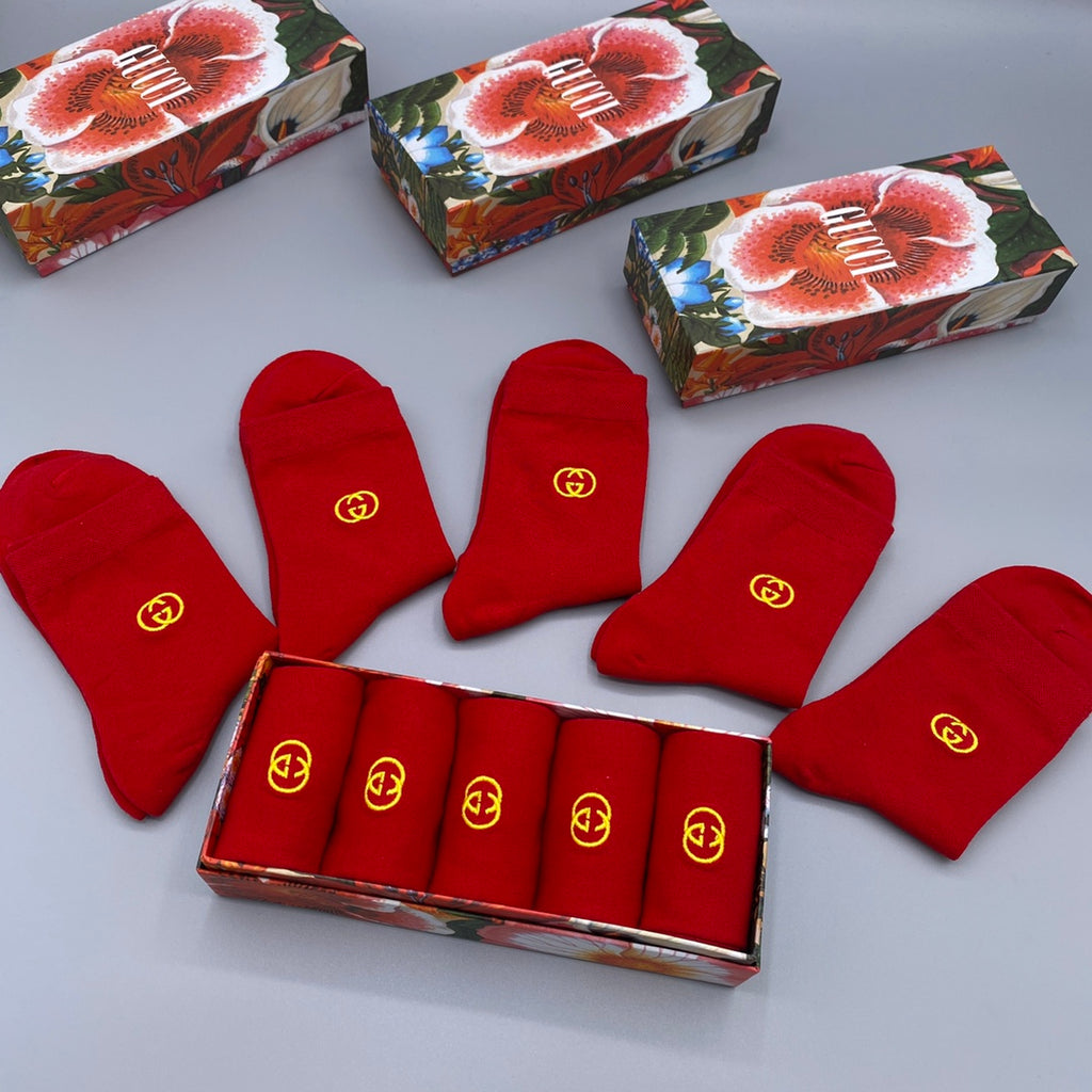 Gucci Crew Socks - 5-Pair Pack
