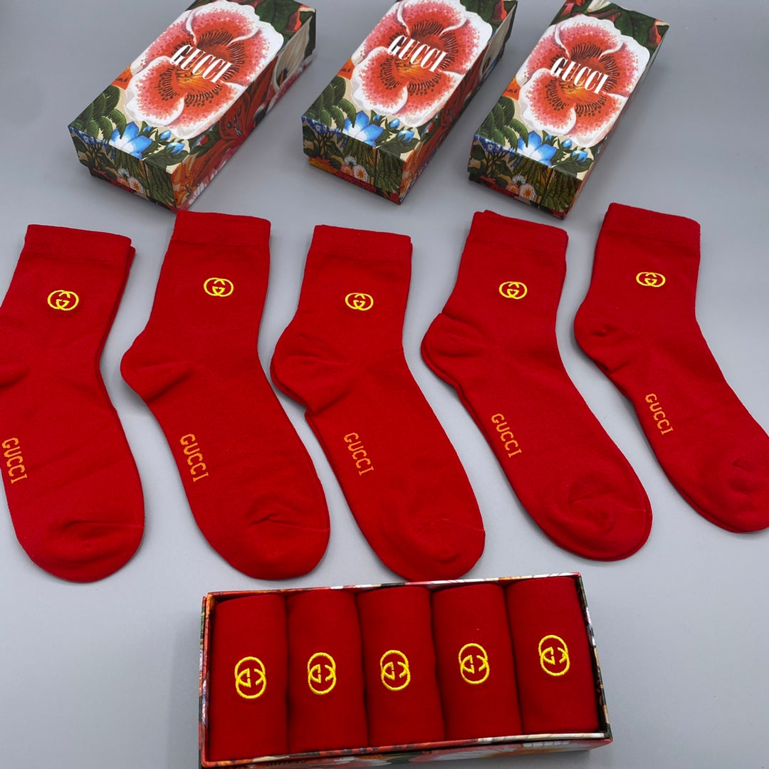 Gucci Crew Socks - 5-Pair Pack