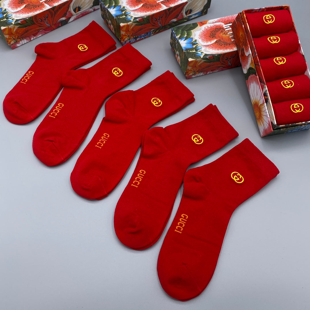 Gucci Crew Socks - 5-Pair Pack