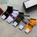 Gucci Visible Colour, Cuff And Emblem Details No-Show Socks - 5-Pair Set