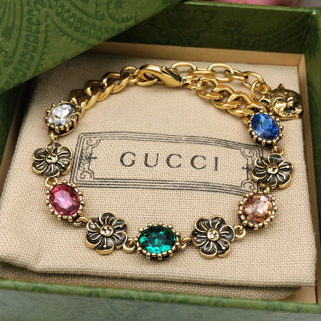 Geometric Emblem Bracelet in Gold-Tone – Design 002 main product view