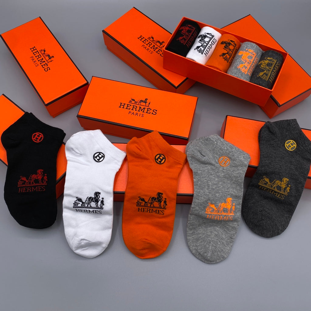Hermes Short Socks - 5-Pair Pack