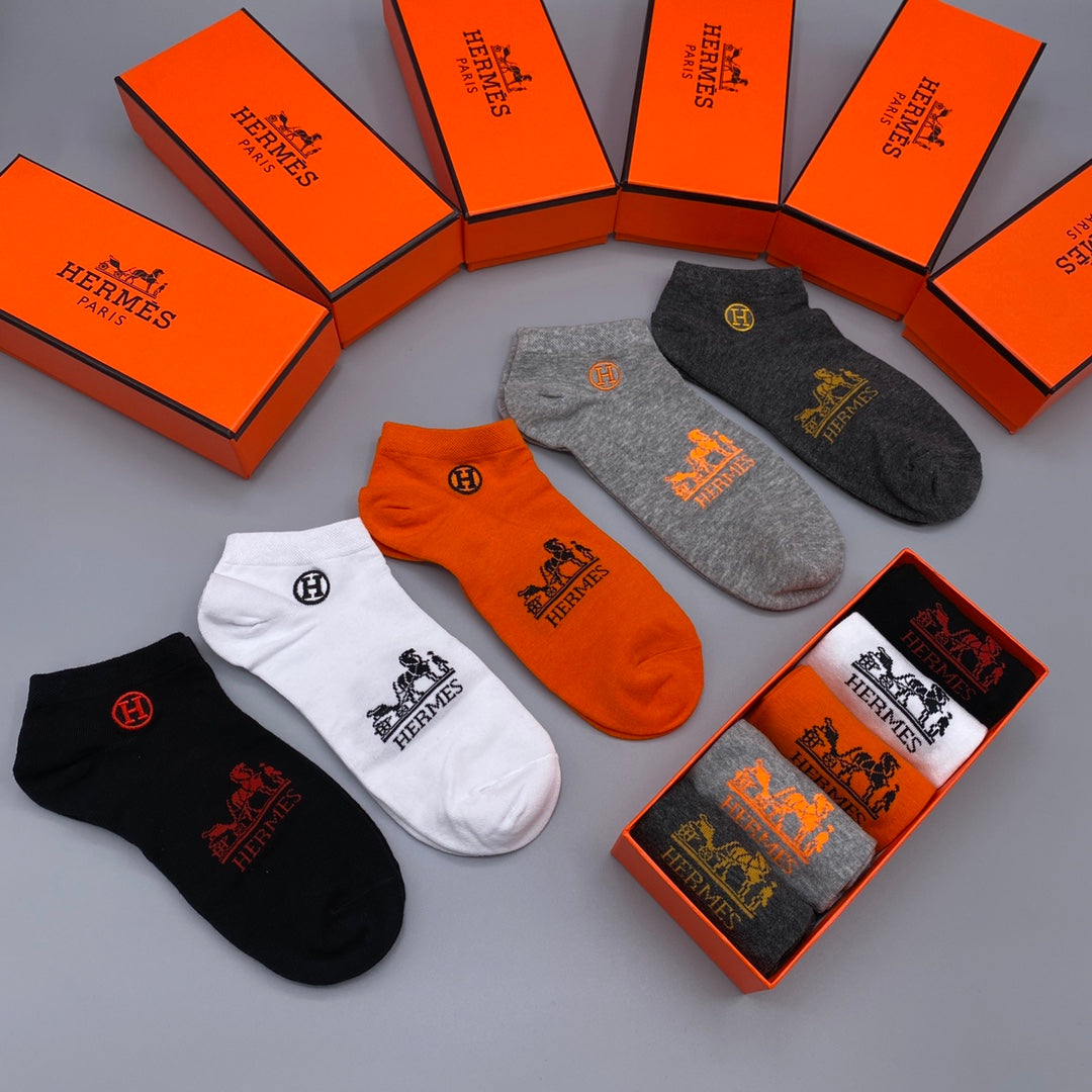 Hermes Short Socks - 5-Pair Pack