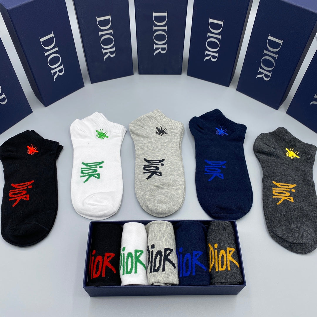 Dior Short Socks - 5-Pair Pack