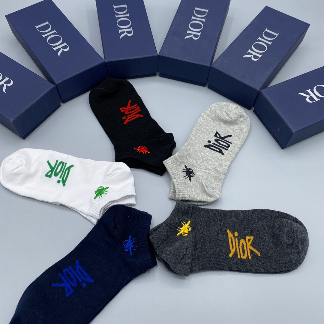 Dior Short Socks - 5-Pair Pack
