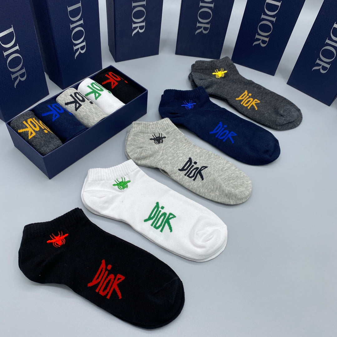 Dior Short Socks - 5-Pair Pack