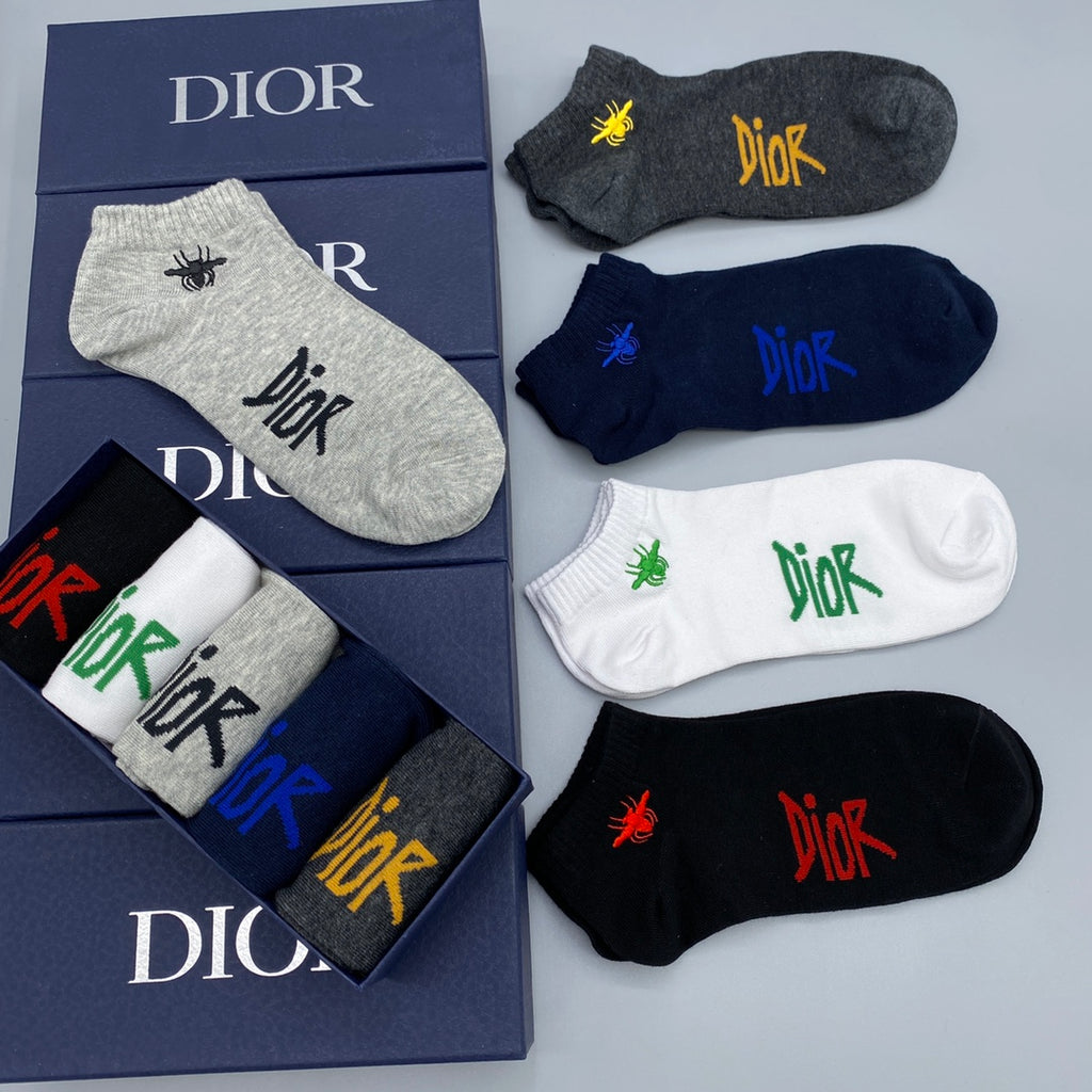 Dior Short Socks - 5-Pair Pack
