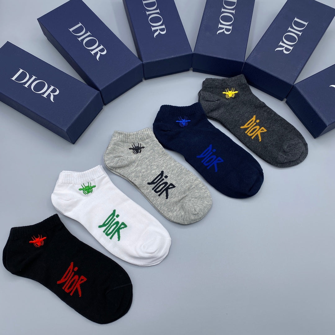 Dior Short Socks - 5-Pair Pack