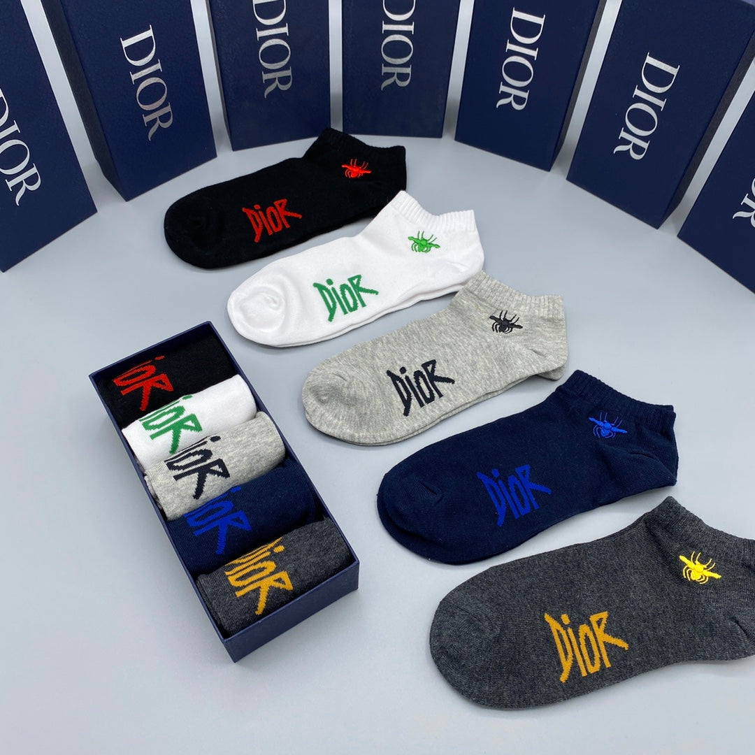 Dior Short Socks - 5-Pair Pack
