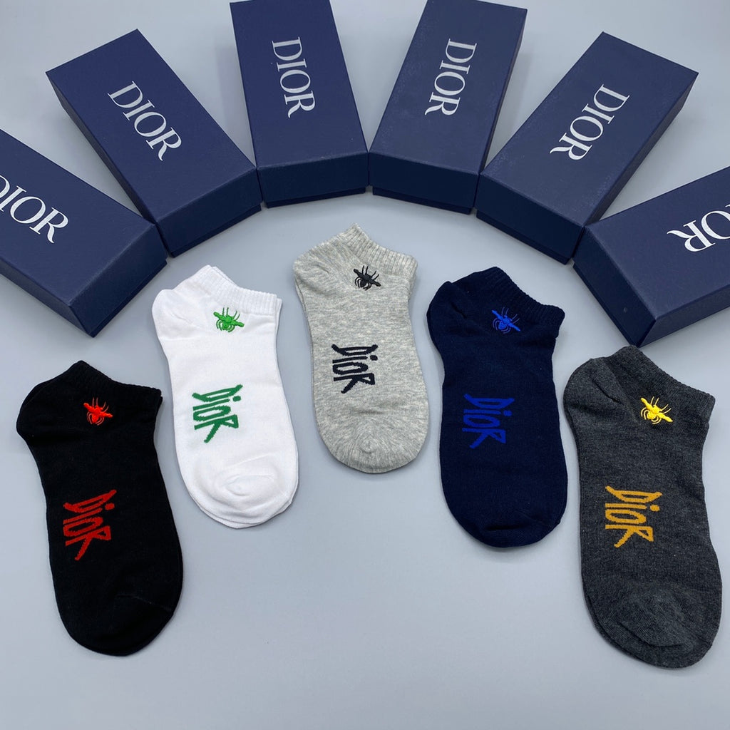Dior Short Socks - 5-Pair Pack