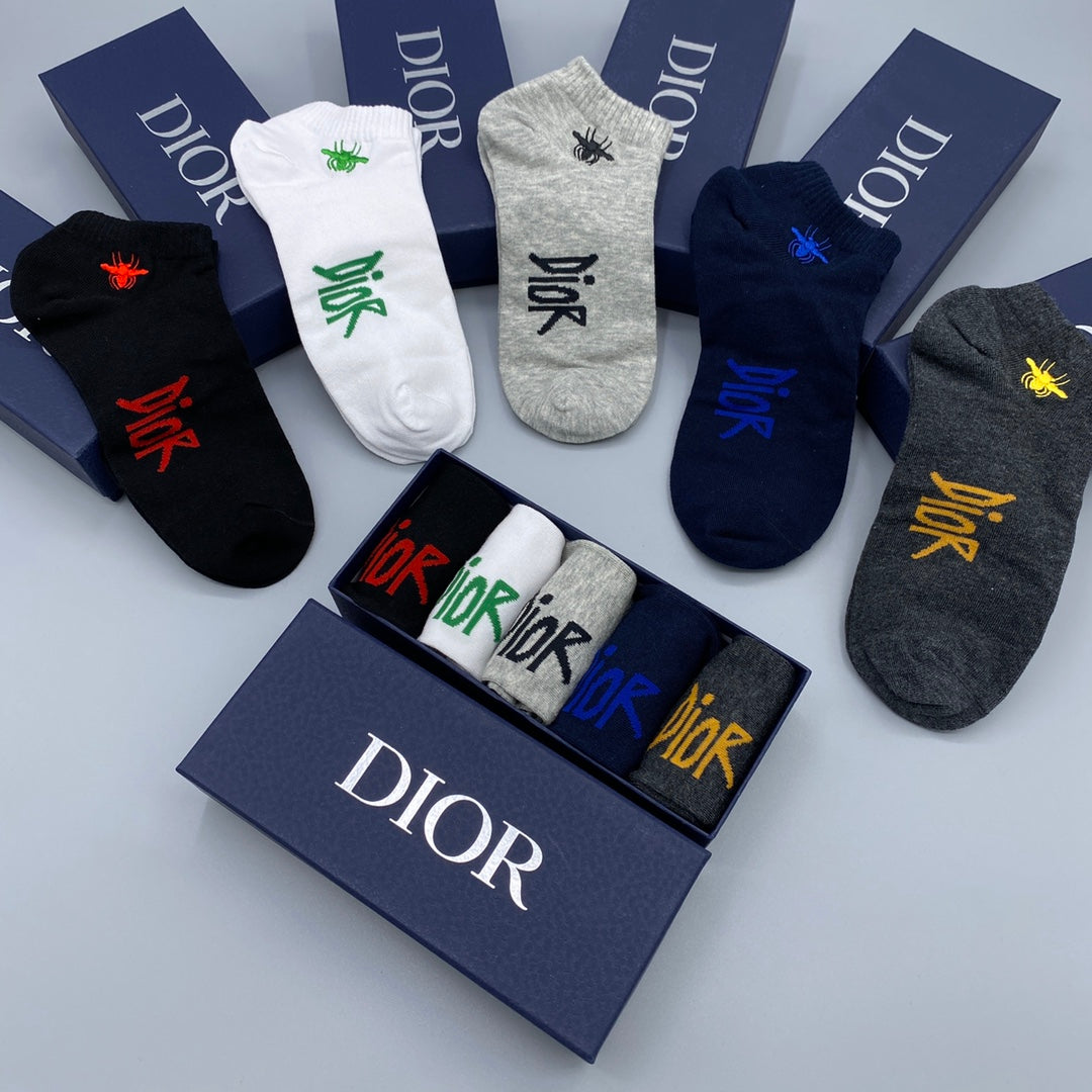 Dior Short Socks - 5-Pair Pack