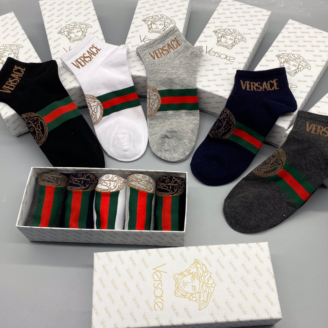 Versace Short Socks - 5-Pair Pack