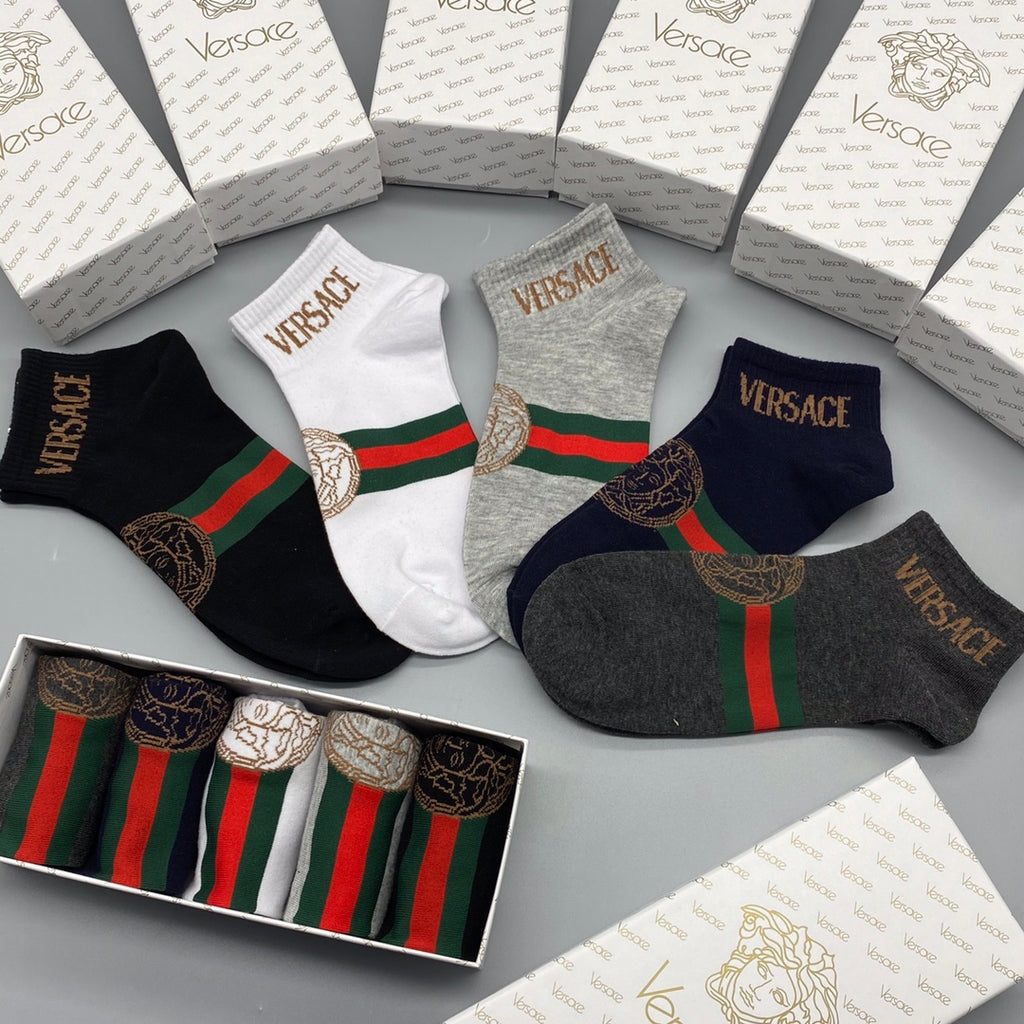 Versace Short Socks - 5-Pair Pack