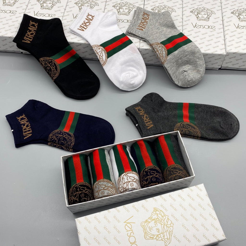 Versace Short Socks - 5-Pair Pack