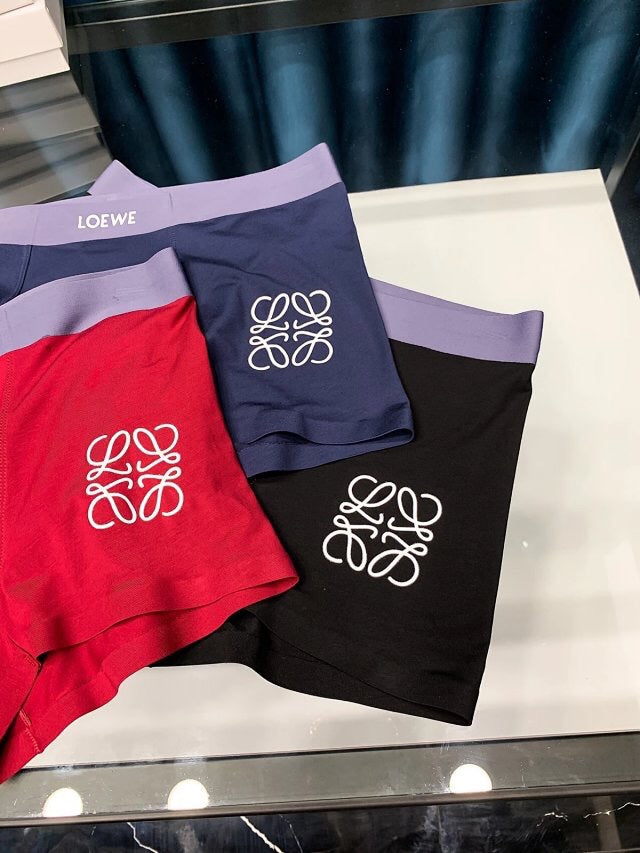 Loewe Visible Colour, Waistband And Emblem Details Men's Boxer Briefs - 3-Piece Box