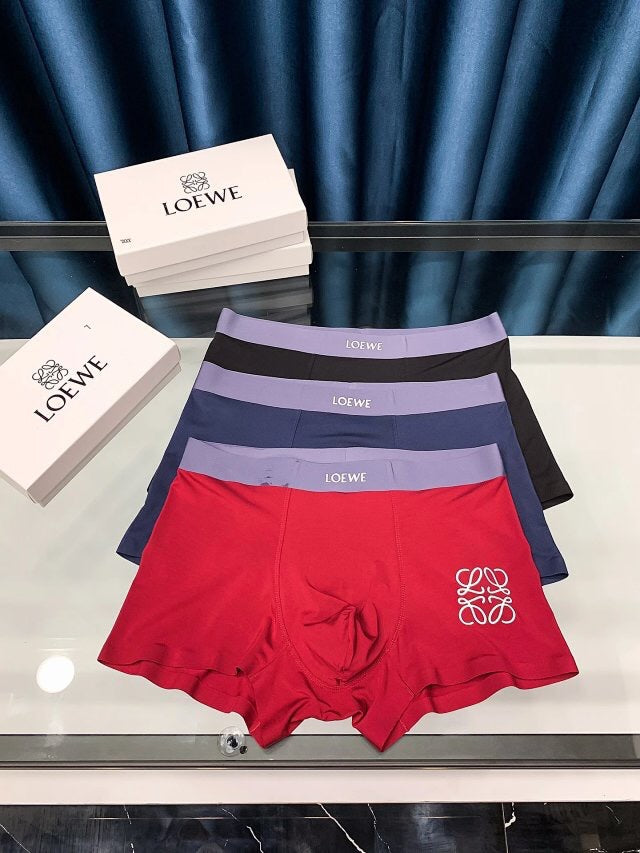Loewe Visible Colour, Waistband And Emblem Details Men's Boxer Briefs - 3-Piece Box