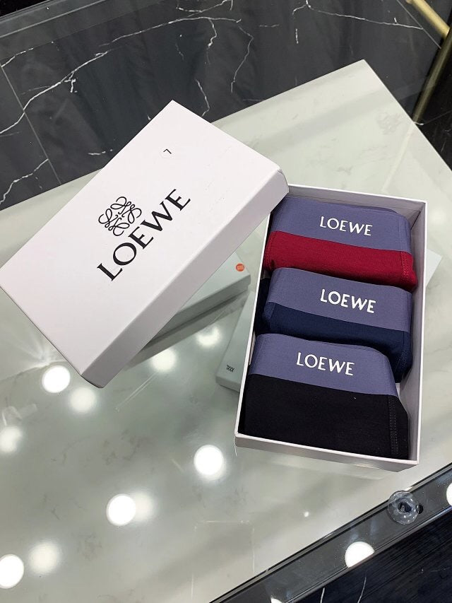 Loewe Visible Colour, Waistband And Emblem Details Men's Boxer Briefs - 3-Piece Box