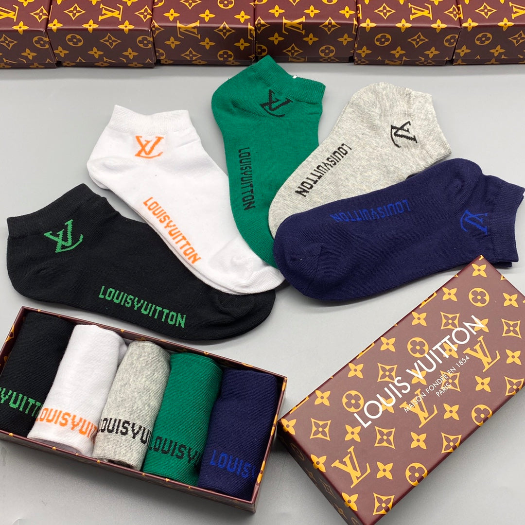 Louis Vuitton Cotton Socks - 5-Pair Pack