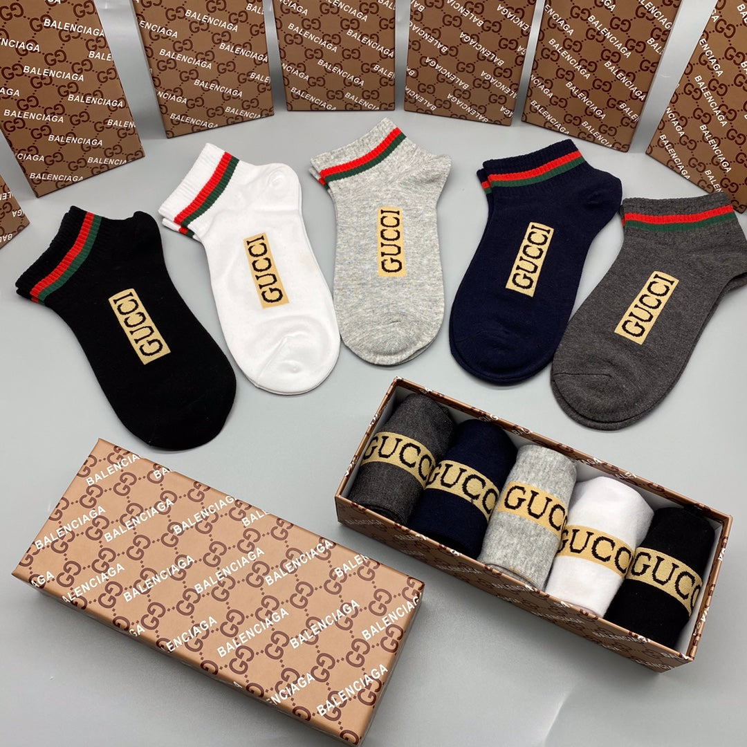 Gucci 83/17 Nylon-Spandex Breathable Socks – 5-Pair Pack