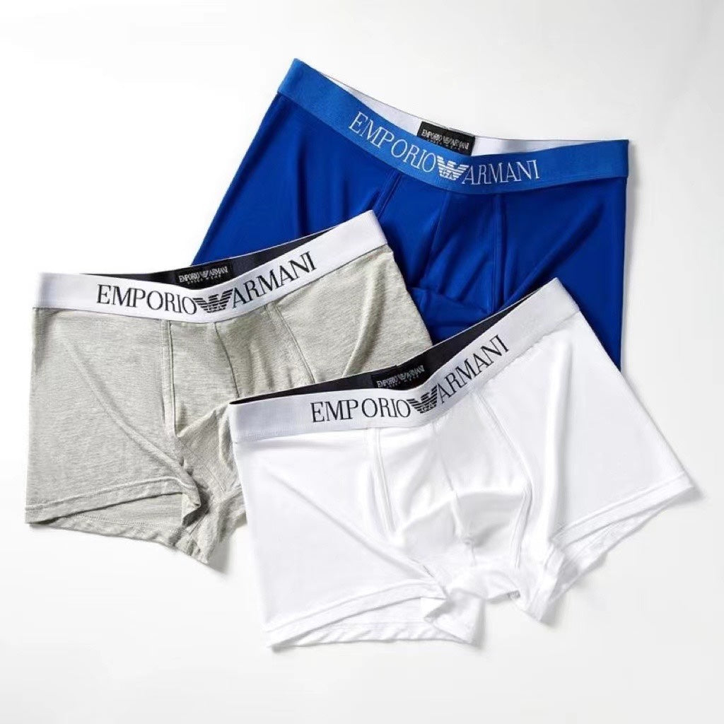 Armani Modal Clean Logo Waistbands Men's Boxer Briefs - 3-Piece Box