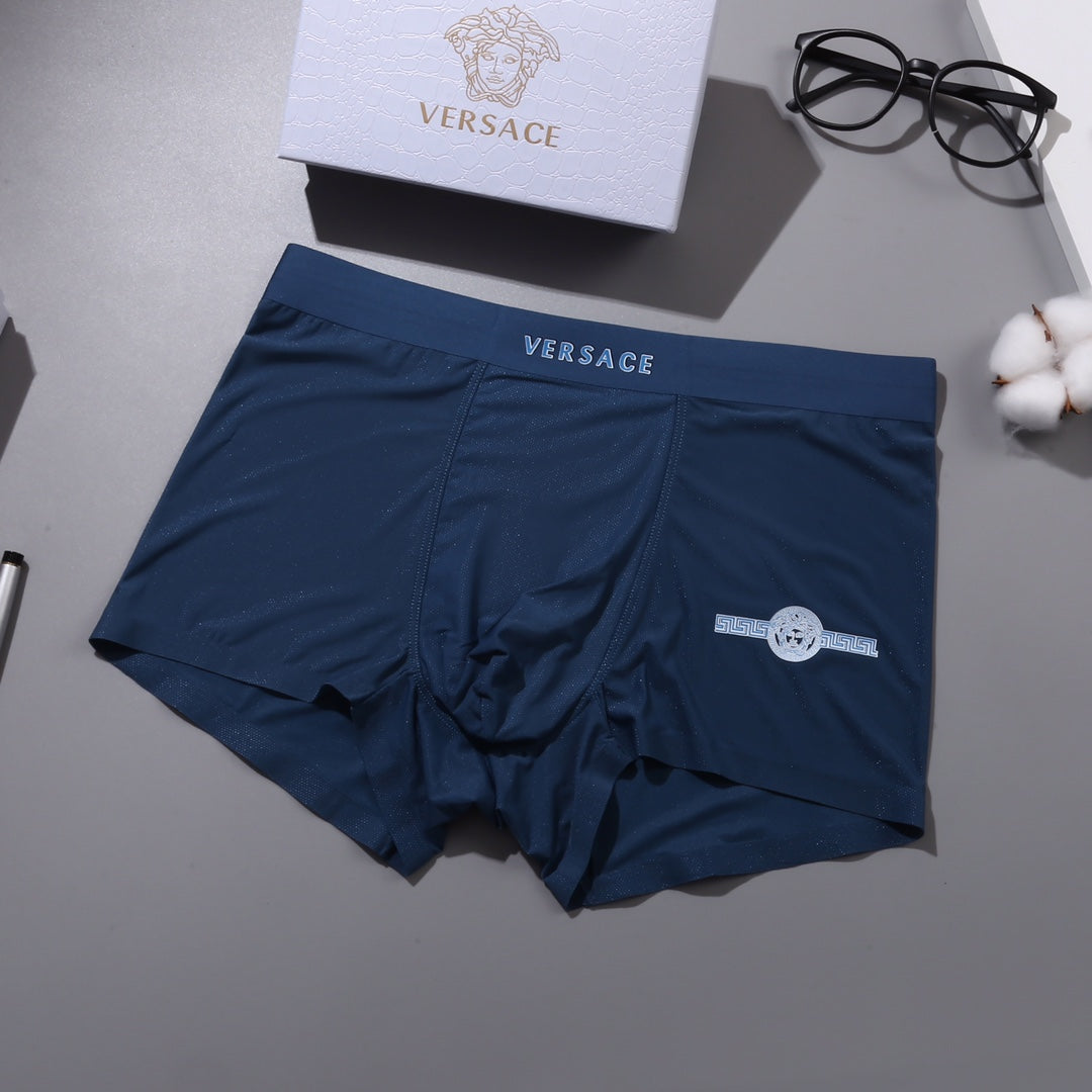 Versace Nylon Blend Men's Boxer Briefs - 3-Piece Box