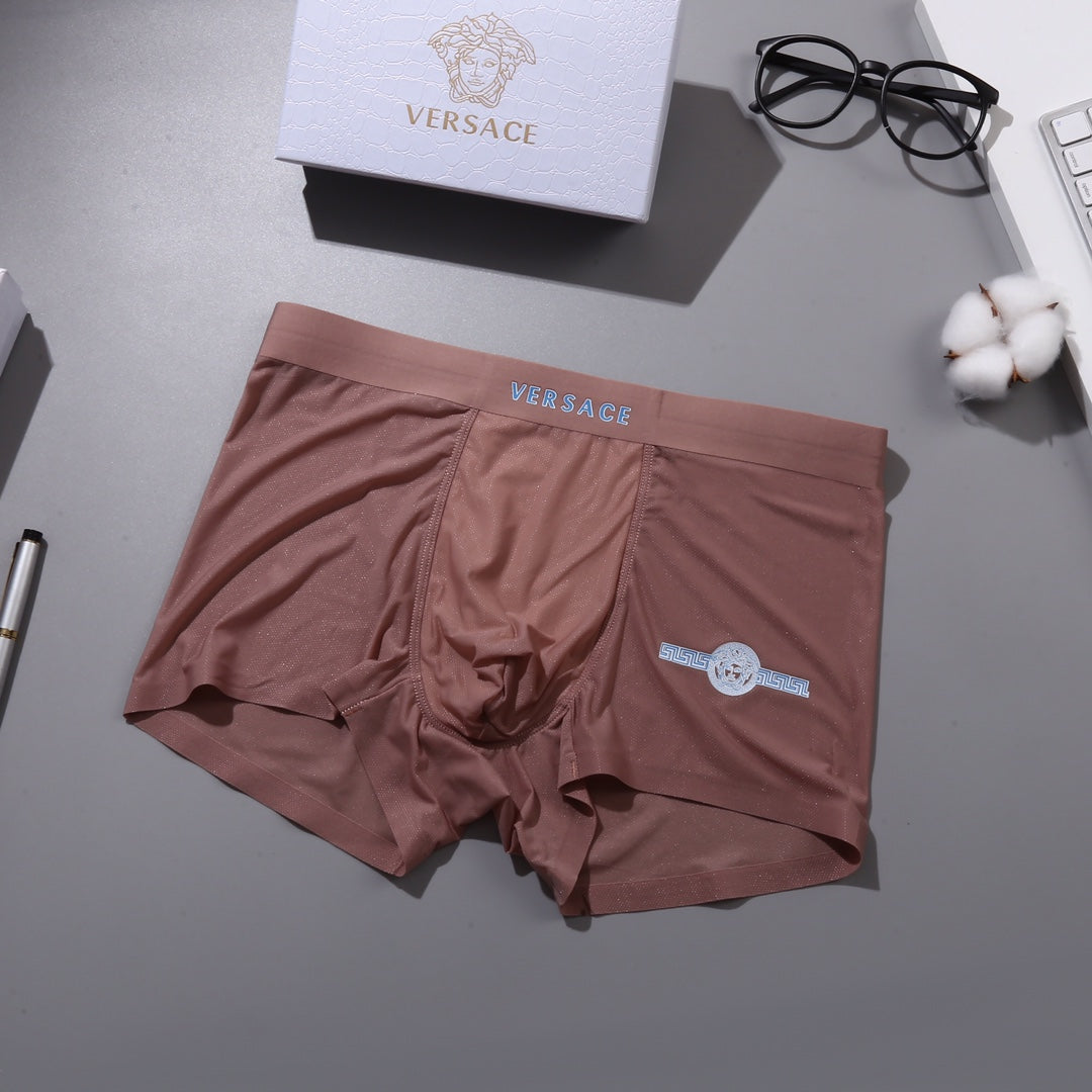 Versace Small Medallion Details Men's Boxer Briefs - 3-Piece Box