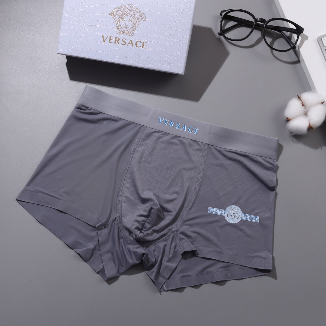Versace Small Medallion Details Men's Boxer Briefs - 3-Piece Box