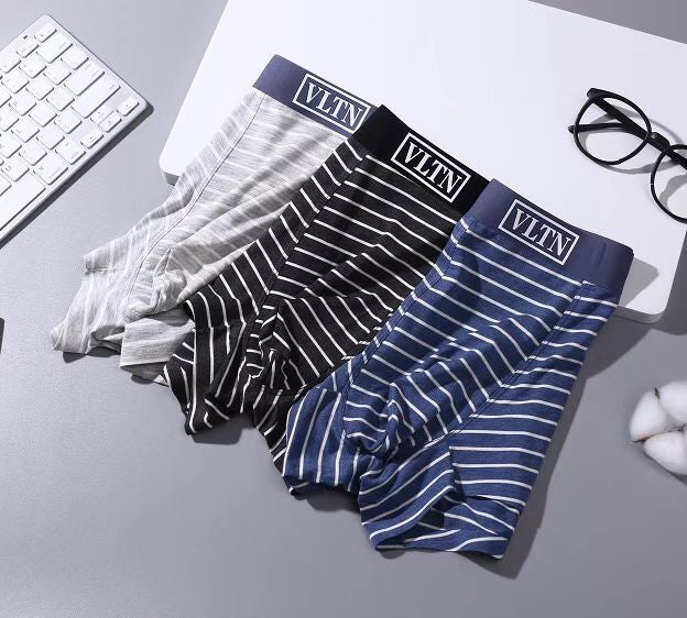 Valentino Broad Logo Waistbands Men's Boxer Briefs - 3-Piece Box
