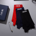 Dior Visible Waistband, Colour And Emblem Details Men's Boxer Briefs - 3-Piece Box