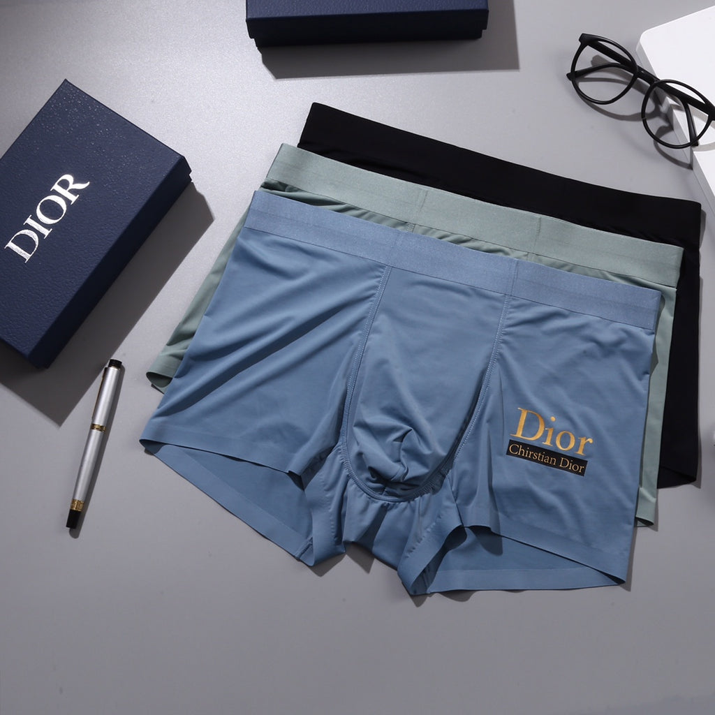 Dior Nylon Blend Men's Boxer Briefs - 3-Piece Box