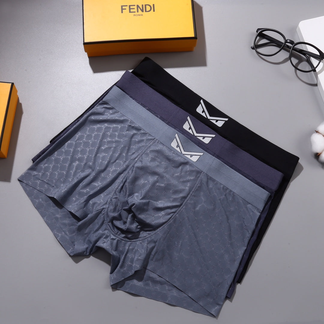 Fendi Small Eye-Style Patch Details Men's Boxer Briefs - 3-Piece Box