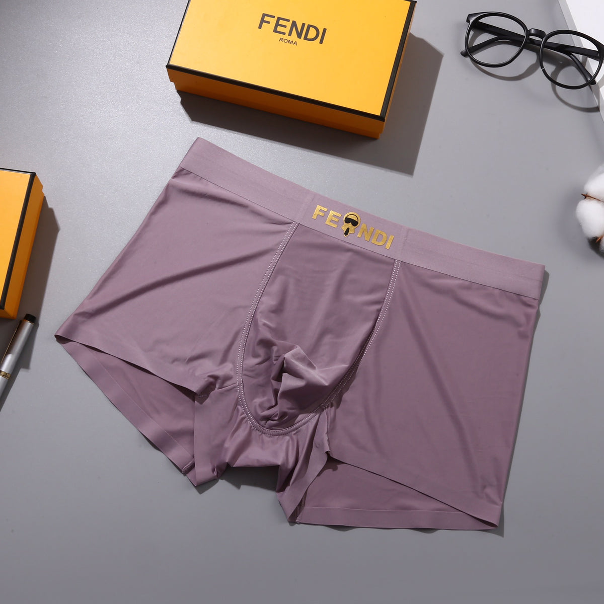 Fendi Nylon Blend Men's Boxer Briefs - 3-Piece Box