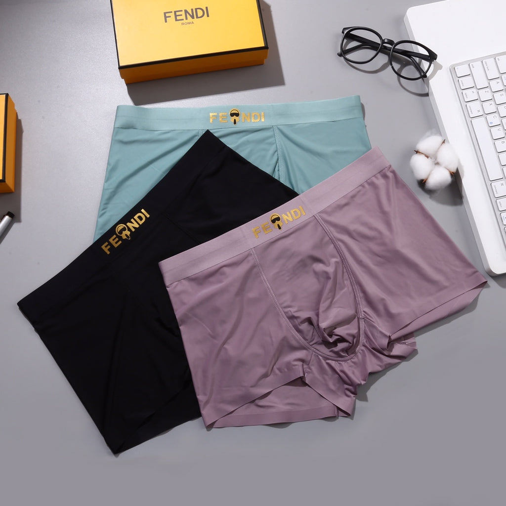 Fendi Nylon Blend Men's Boxer Briefs - 3-Piece Box