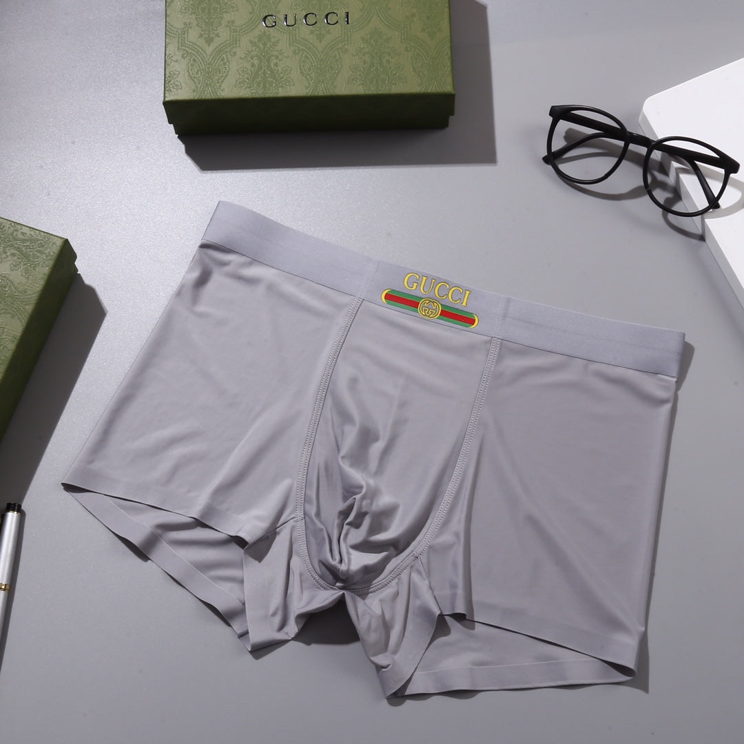 Gucci Green-And-Red Logo Details Men's Boxer Briefs - 3-Piece Box