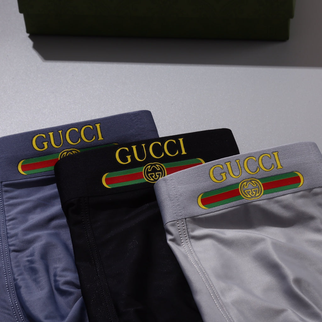 Gucci Nylon Blend Men's Boxer Briefs - 3-Piece Box