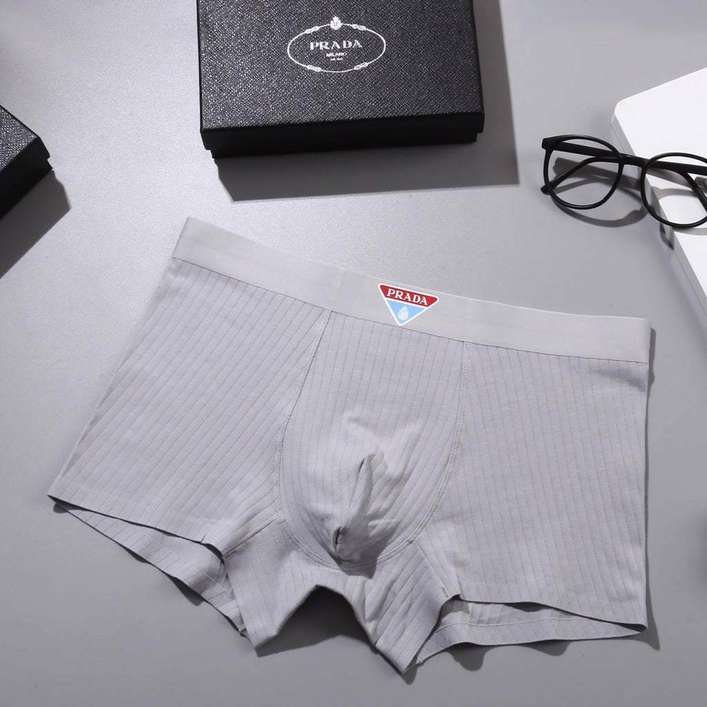 Prada Small Triangle Details Men's Boxer Briefs - 3-Piece Box