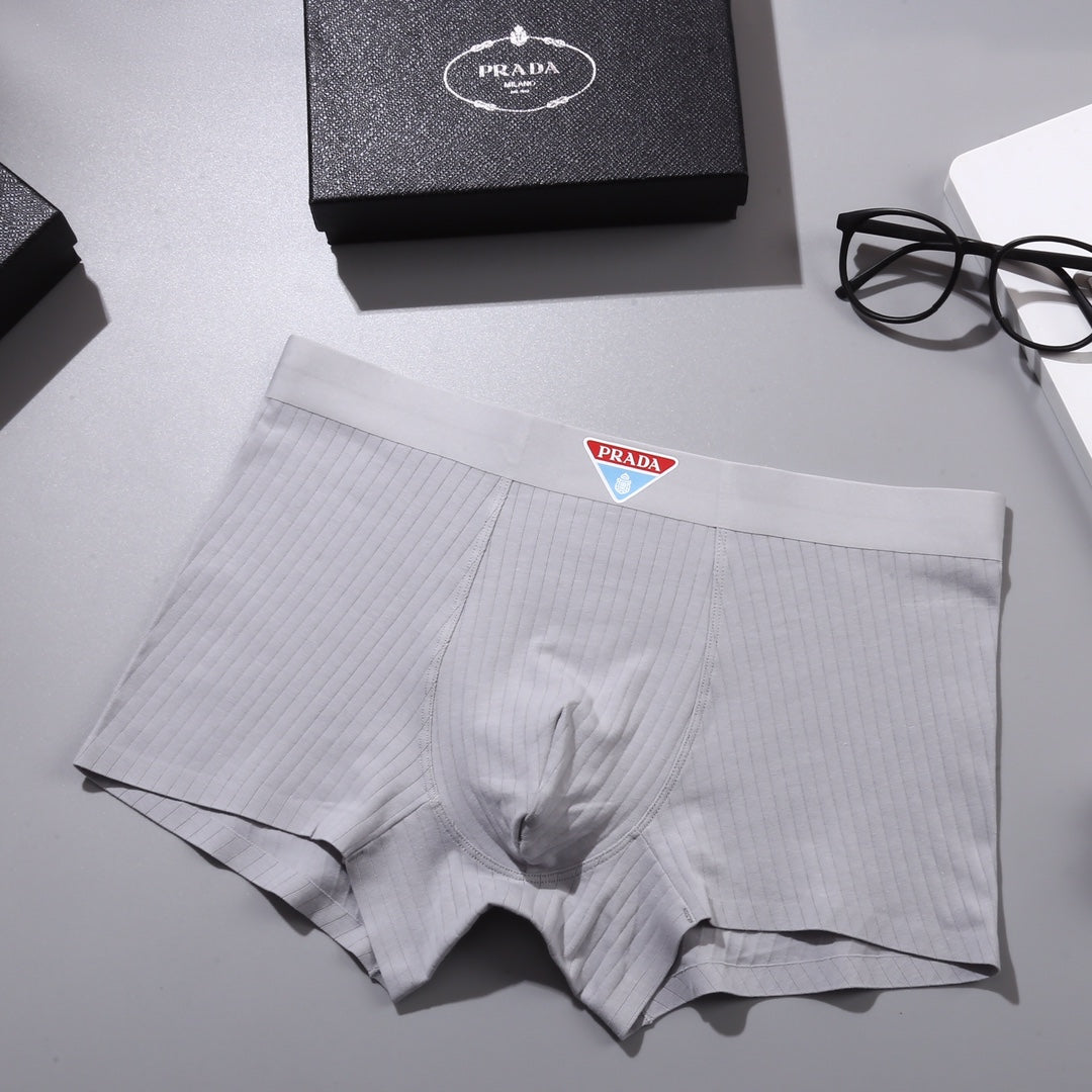 Prada Small Triangle Badges Men's Boxer Briefs - 3-Piece Box