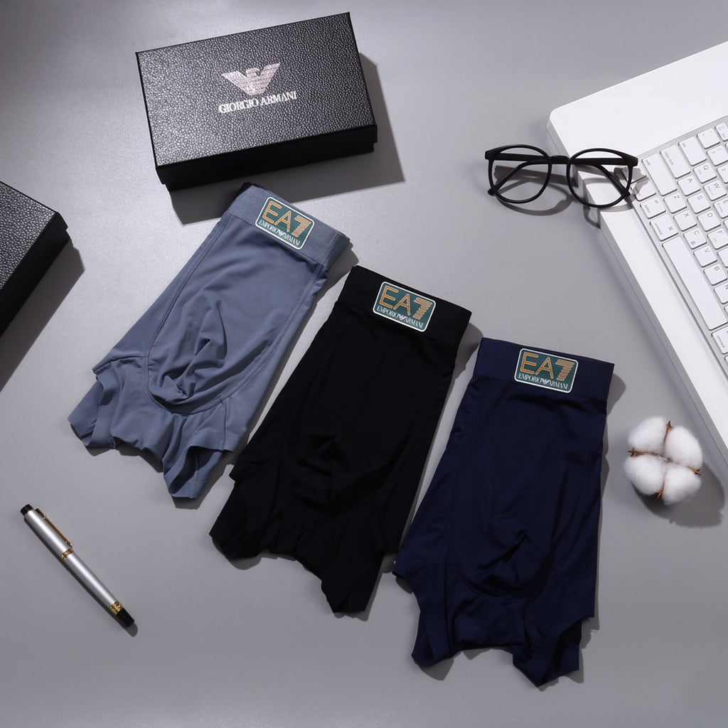 Armani Ea7 Patch Details Men's Boxer Briefs - 3-Piece Box