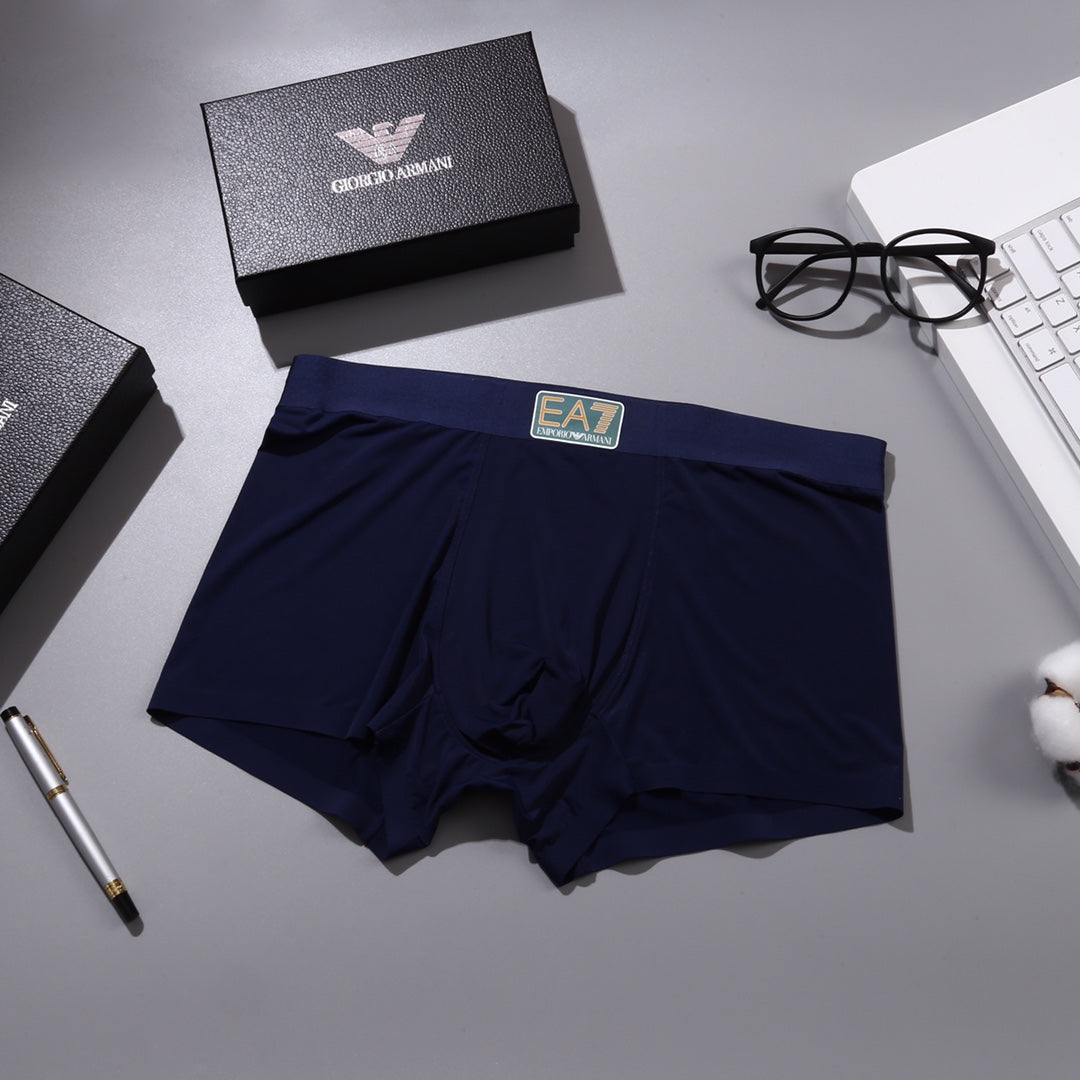Emporio Armani Nylon Blend Men's Boxer Briefs - 3-Piece Box
