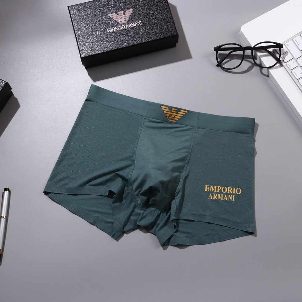 Emporio Armani Nylon Blend Men's Boxer Briefs - 3-Piece Box