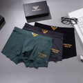 Armani Gold-Tone Eagle Details Men's Boxer Briefs - 3-Piece Box