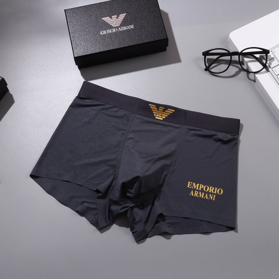 Emporio Armani Nylon Blend Men's Boxer Briefs - 3-Piece Box