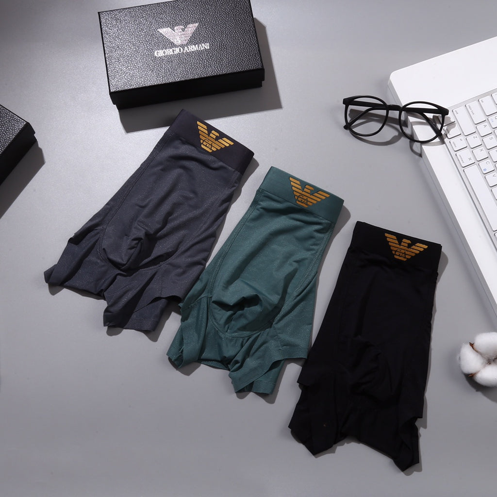 Armani Eagle Details Men's Boxer Briefs - 3-Piece Box