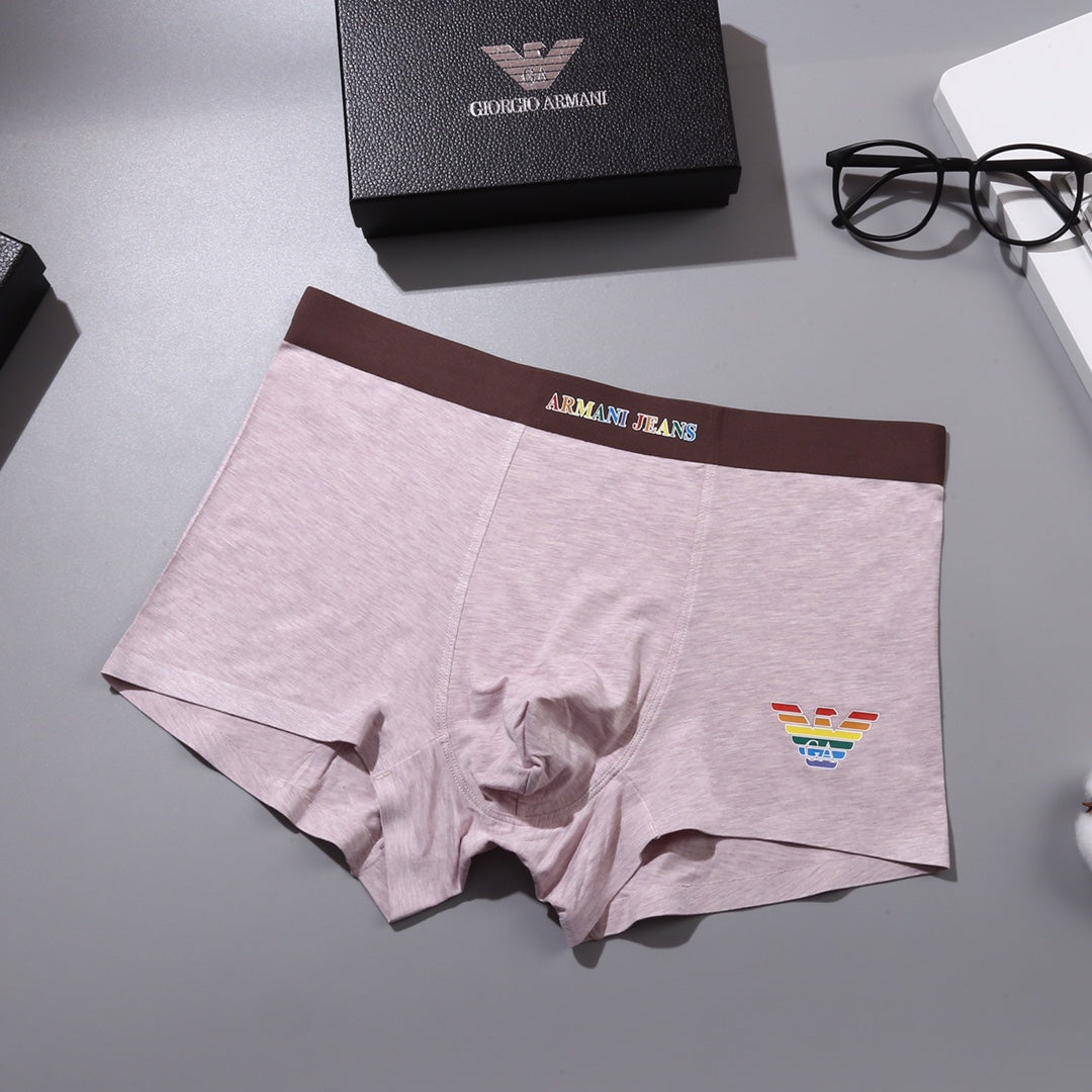 Armani Multicolour Eagle Details Men's Boxer Briefs - 3-Piece Box