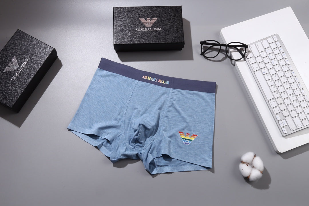 Armani Rainbow-Toned Ea7 Details Men's Boxer Briefs - 3-Piece Box
