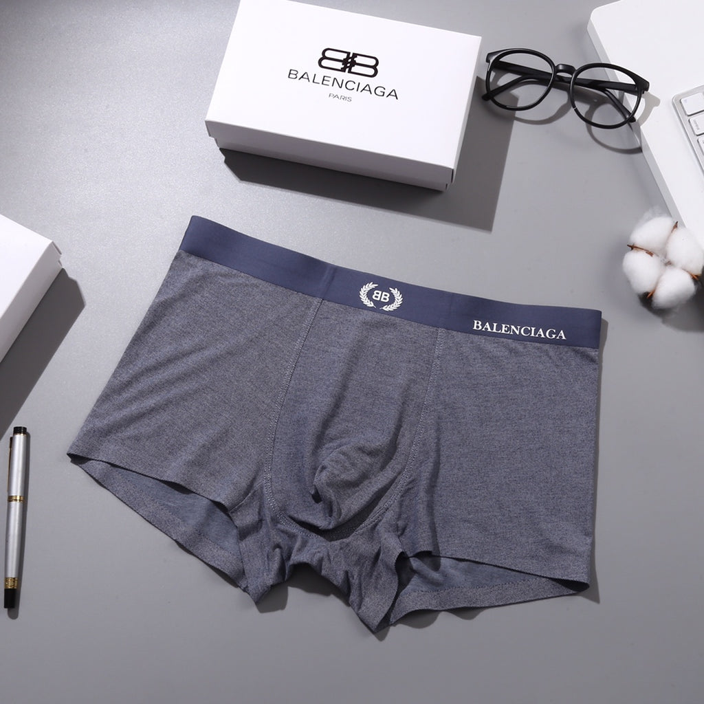 Balenciaga Visible Colour, Waistband And Emblem Details Men's Boxer Briefs - 3-Piece Box